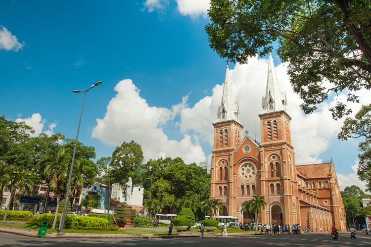 Notre Dame-kathedraal in Ho Chi Minh, Vietnam